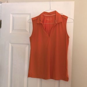 Ladies sleeveless golf shirt